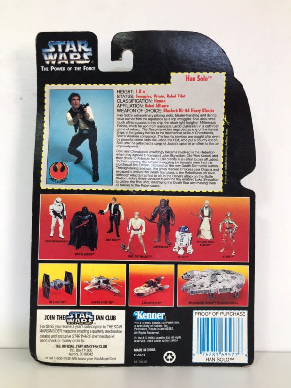 THE POWER OF THE FORCE HAN SOLO WITH HEAVY ASSAULT RIFLE AND BLASTER