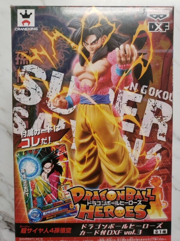 s-l1200 SUPER SAIYAN 4 SON GOKU - DRAGON BALL HEROES DXF VOLUMEN 3 CON TARJETA 6.5 BANPRESTO